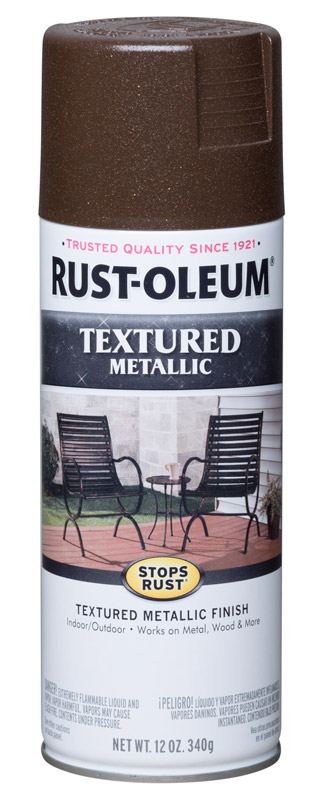 rust oleum textured metallic mystic brown