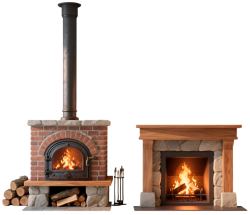 Печи отопительные, камины
