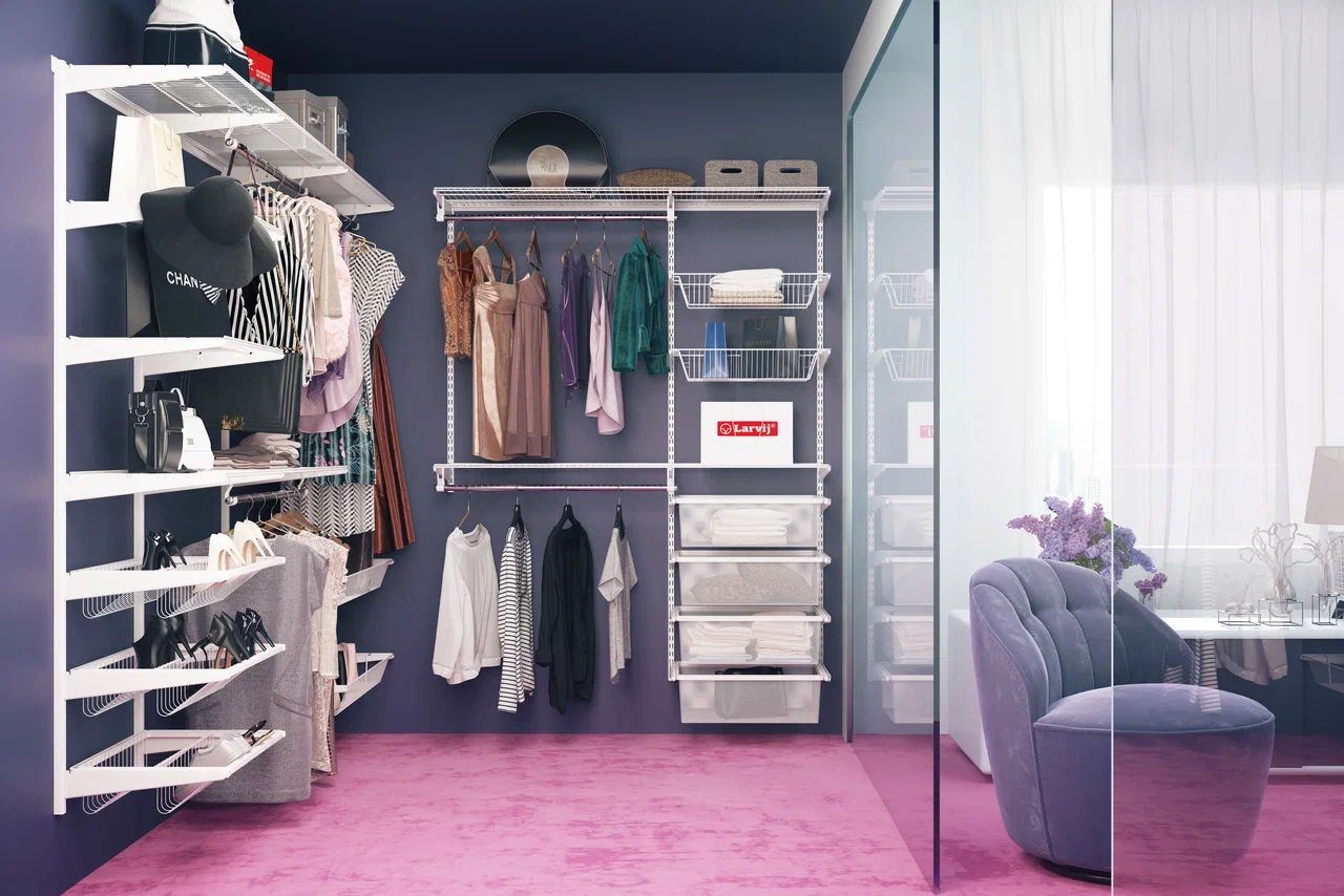 Яркая гардеробная система