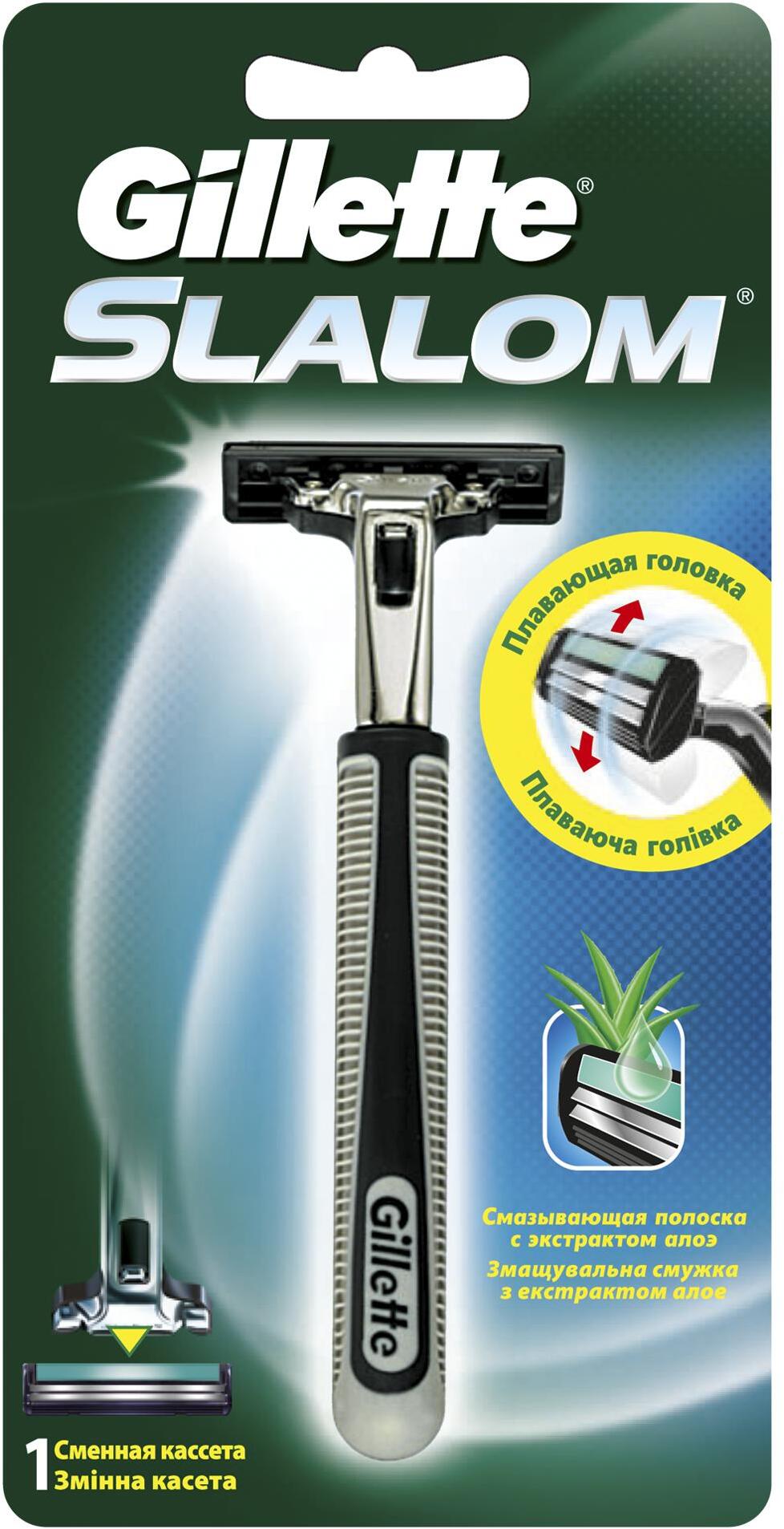 Slalom plus сменные кассеты для бритья gillette