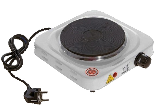  электрическая 1-конфорочная дисковая Irit IR-8004 1000Вт  .