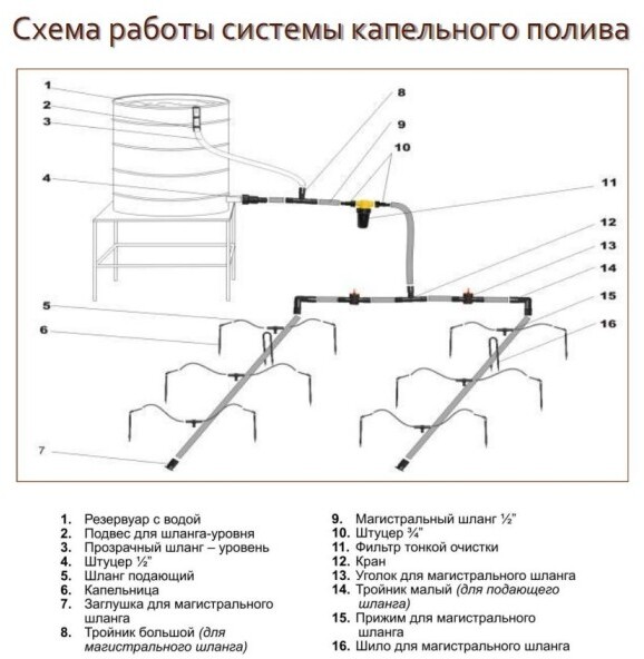 Капельный полив жук схема сборки