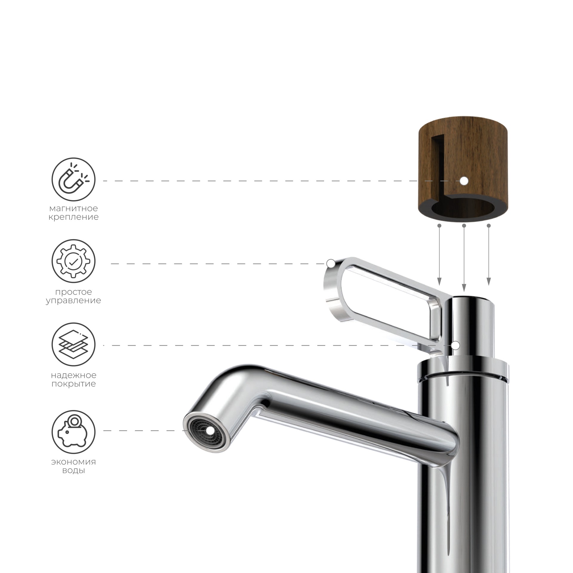 Смеситель для раковины TOKITO YOU TOK-YOU-1012 купить с доставкой в ...